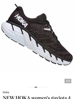 New women’s Hoka Gaviota 4 Black and White Running Sneaker